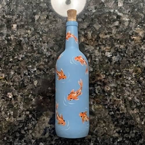 8. Koi Pond Watercolor Bottle