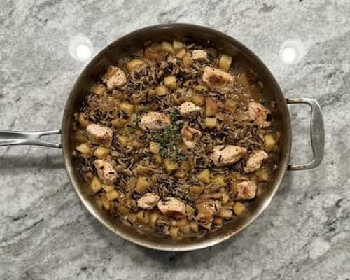 8. Maple Apple Chicken and Wild Rice Skillet