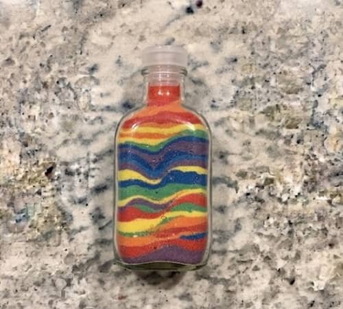 8. Rainbow Bottle Sand Art