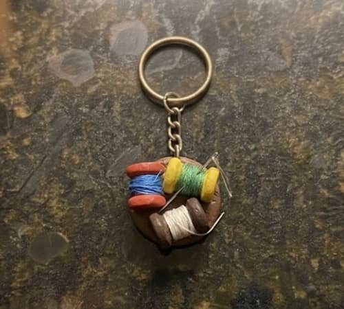9. Mini Sewing Kit Keychain