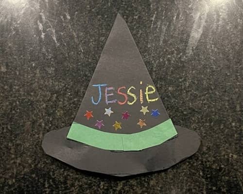 9. Witch Hat Name Craft
