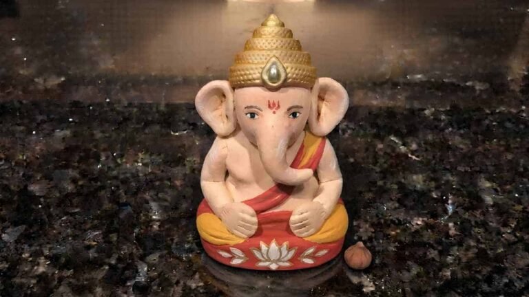 Air Dry Clay Ganpati Craft - featured
