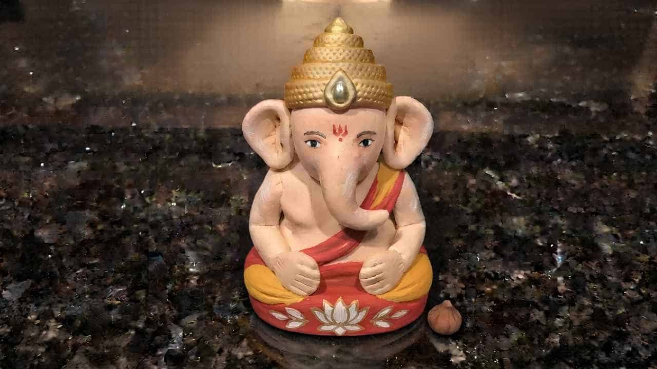 Air Dry Clay Ganpati Craft - featured