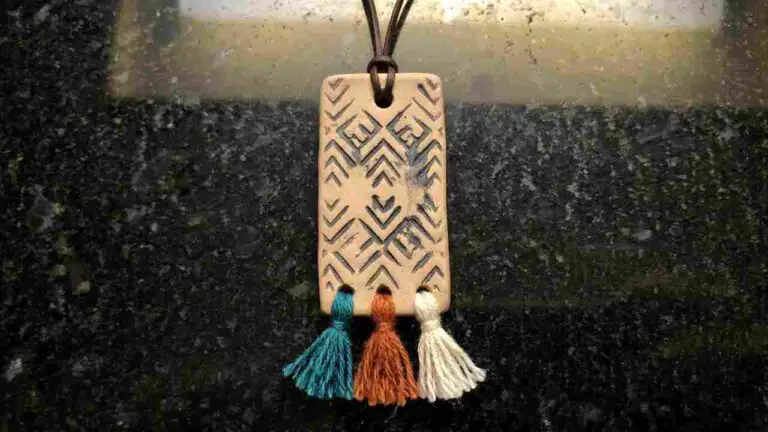 Air Dry Clay Necklace - featured