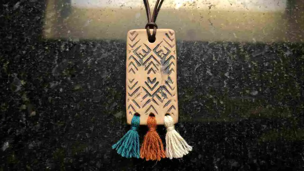 Air Dry Clay Necklace - featured