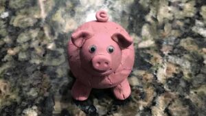 Air Dry Clay Pig Craft - featured
