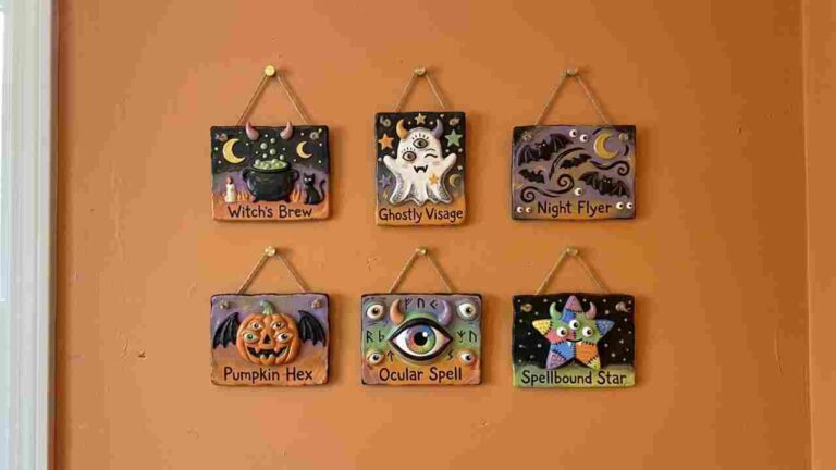 Halloween Clay Wall Art Ideas - featured