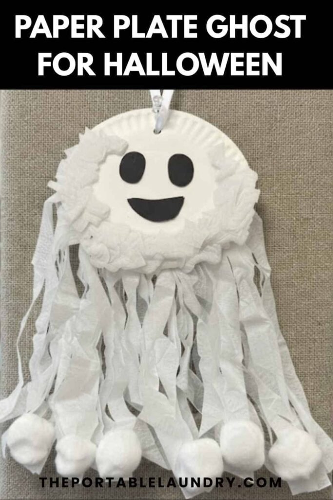 PAPER PLATE GHOST FOR HALLOWEEN