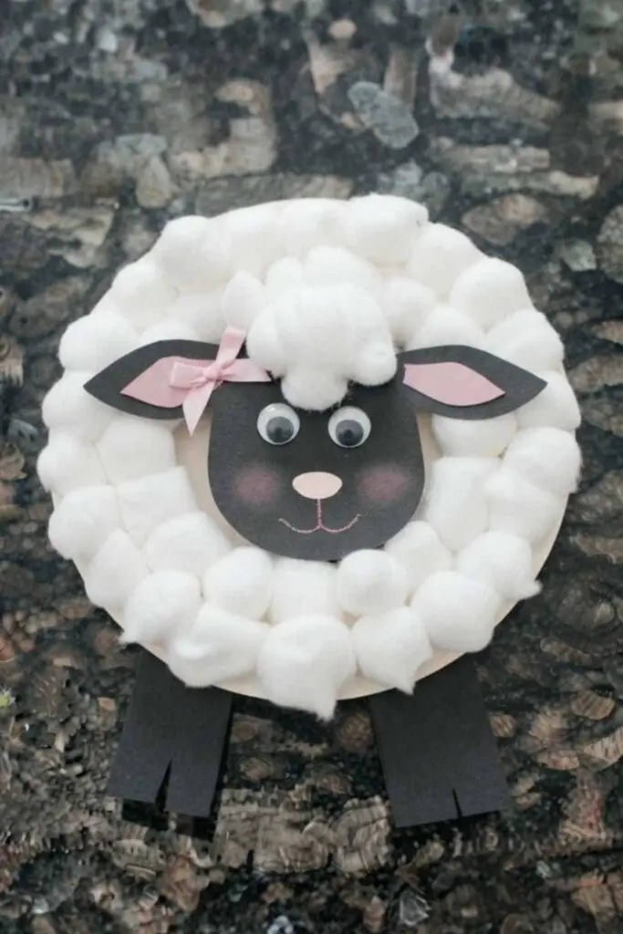 Paper Plate Sheep Craft