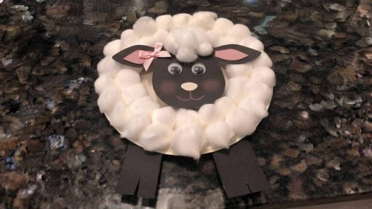 Paper Plate Sheep Craft - featured