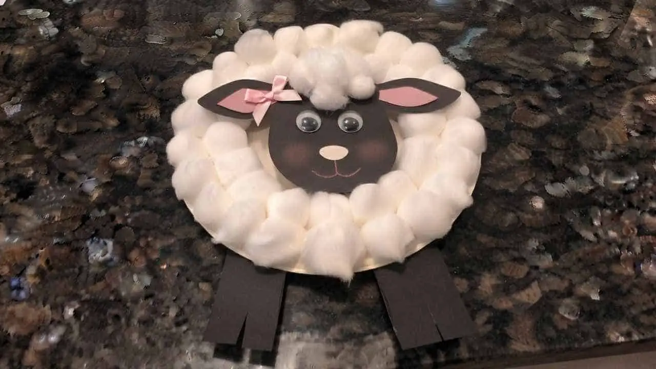 Paper Plate Sheep Craft - featured