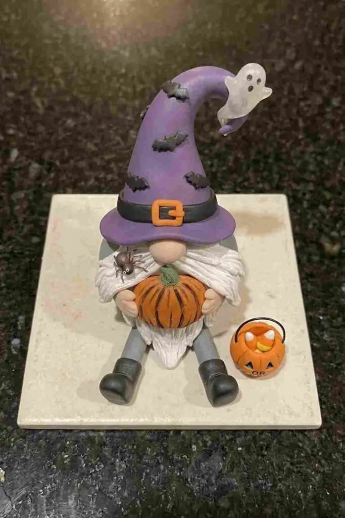 Polymer Clay Halloween Gnome Craft