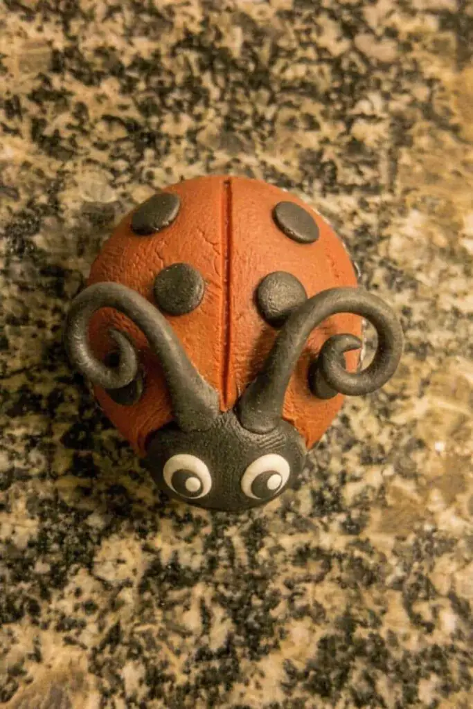 Polymer Clay Ladybug Magnet Craft