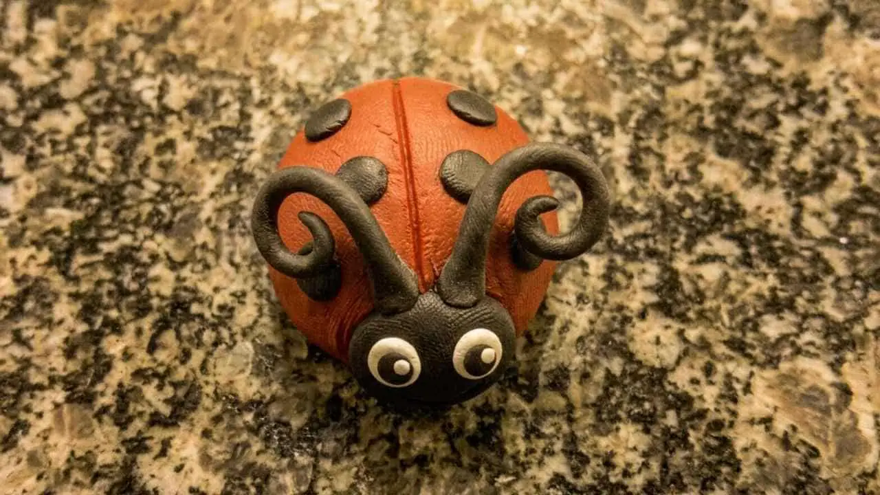 Polymer Clay Ladybug Magnet Craft - featured