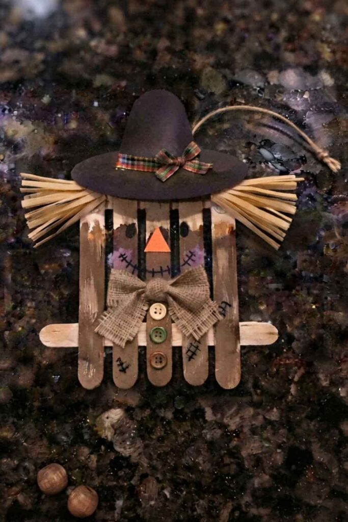 Popsicle Stick Scarecrow Craft