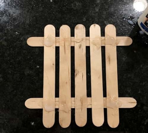 Step 1 - Build the Popsicle Stick Base