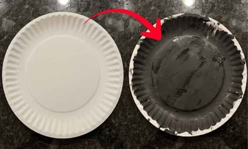 Step 1 - Paint the Paper Plate Completely Black