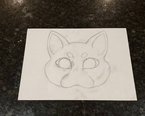 Step 1 - Sketch The Foundation Of Your Therian Mask