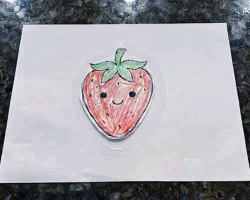 Step 3.1 - cut around each taped strawberry