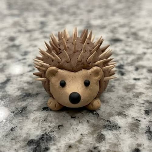 1. Mini Clay Hedgehog
