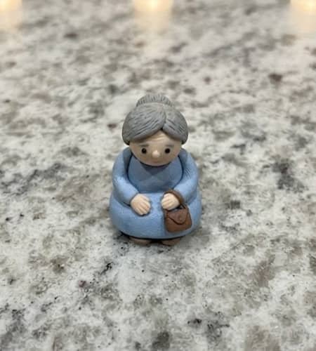 12. Little Clay Grandma Figure