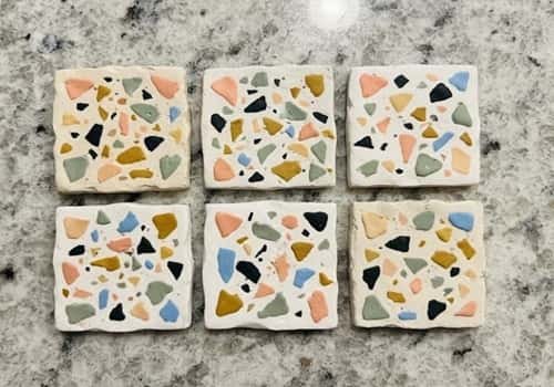 12. Terrazzo Clay Mini Art Tiles