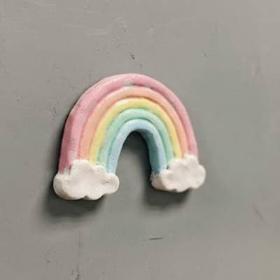 3. Tiny Clay Rainbow Magnet