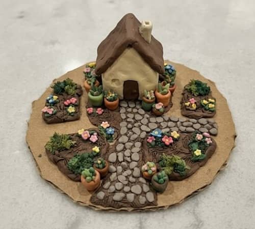 3. Tiny Cottagecore Clay Garden