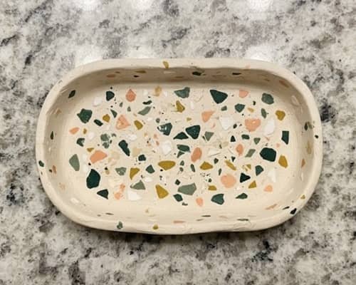 4. Terrazzo Clay Hair Clip Tray