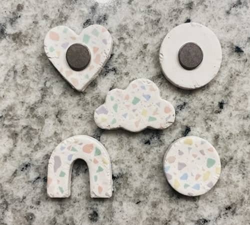 5. Terrazzo Clay Fridge Magnets
