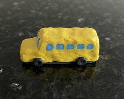6. Clay School Bus Magnet