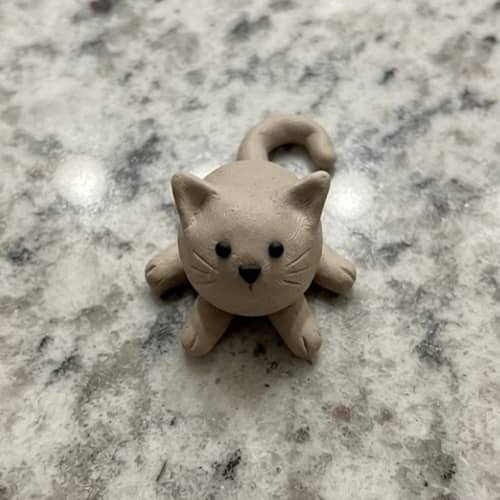 6. Tiny Clay Cat