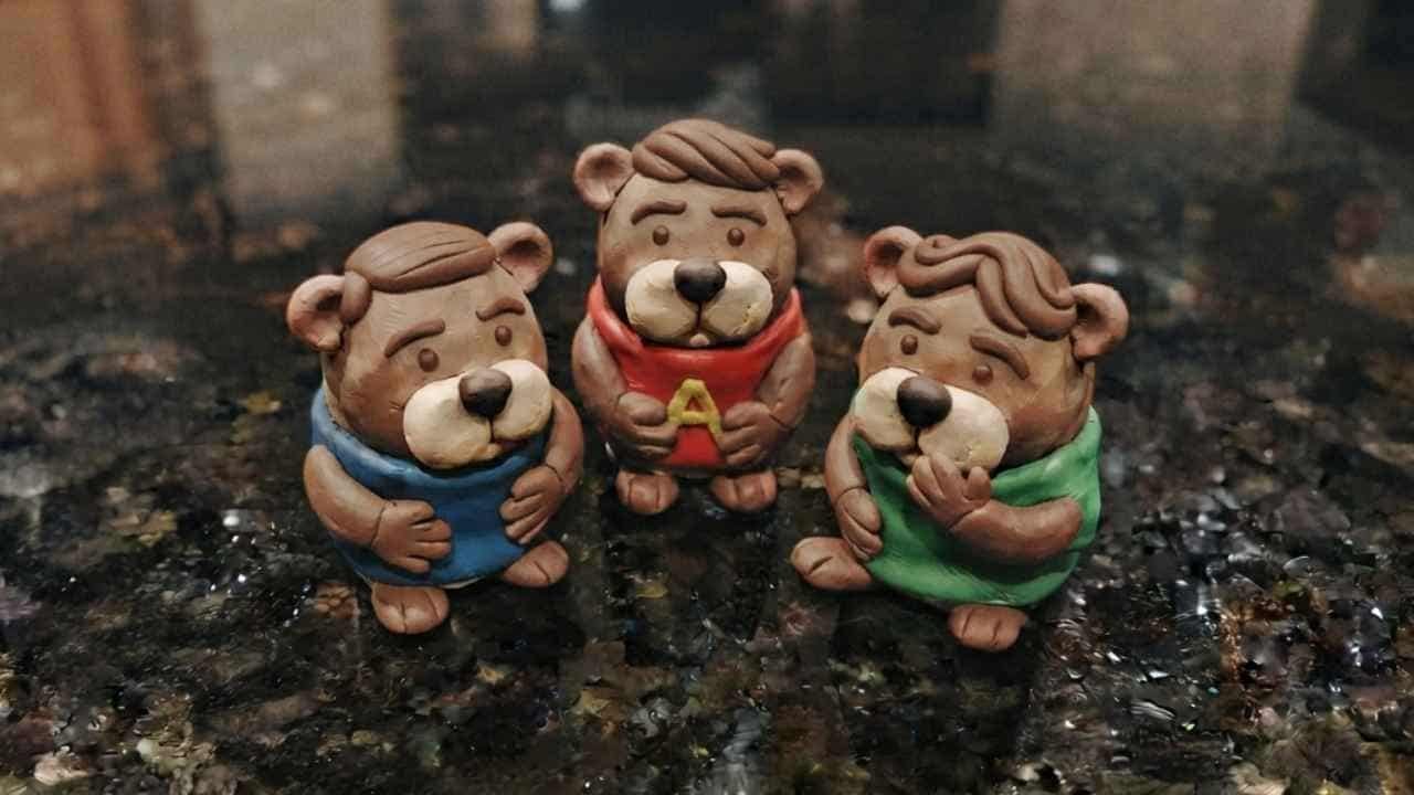 Air Dry Clay Alvin and Chipmunks Craft - featured