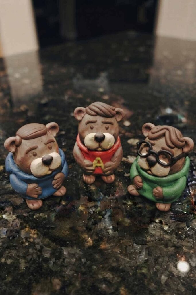 Air Dry Clay Alvin and Chipmunks craft