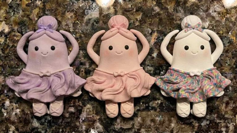 Air Dry Clay Ballerina Ghost Disguise Craft - featured