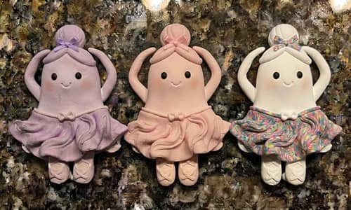 Air Dry Clay Ballerina Ghost Disguise Craft - variations