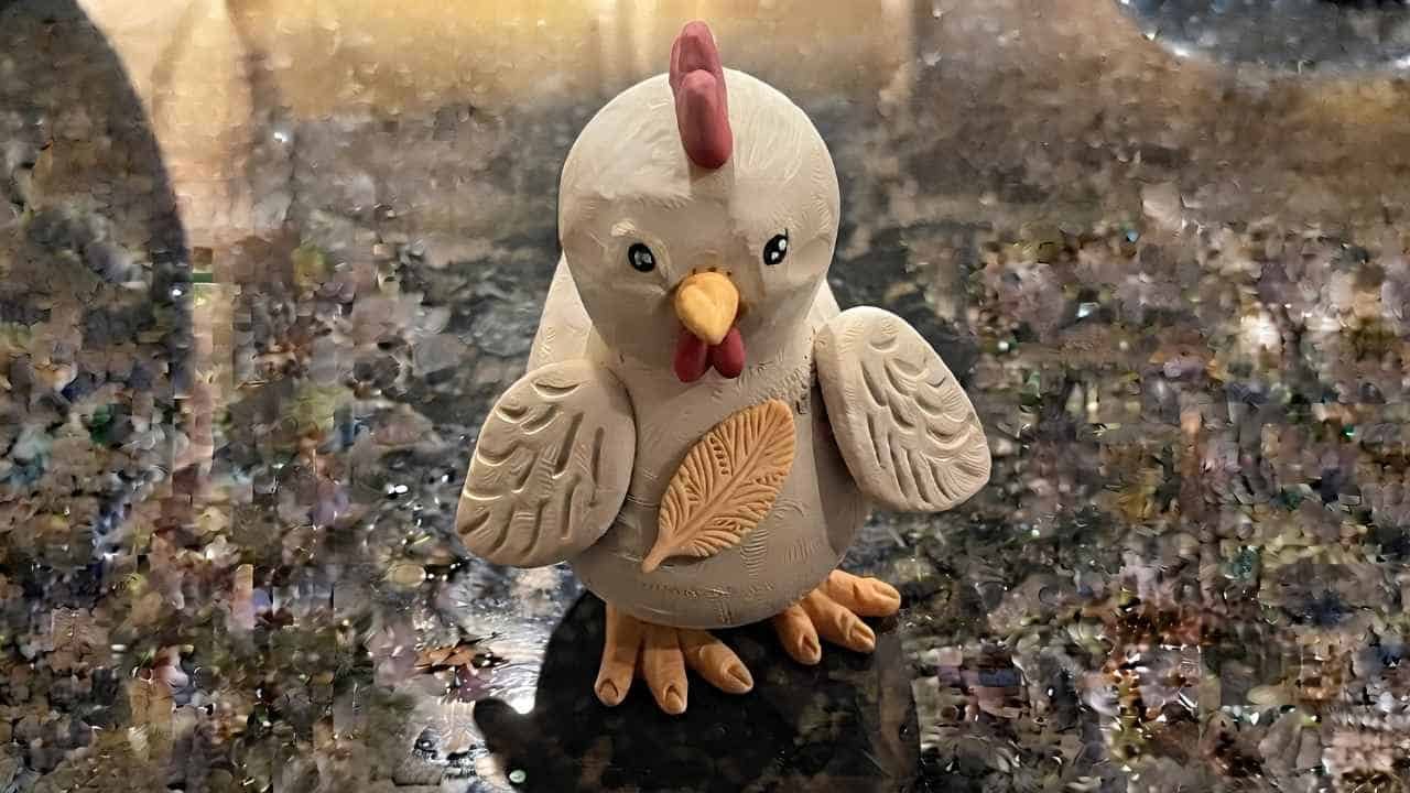Air Dry Clay Chicken Craft - featured