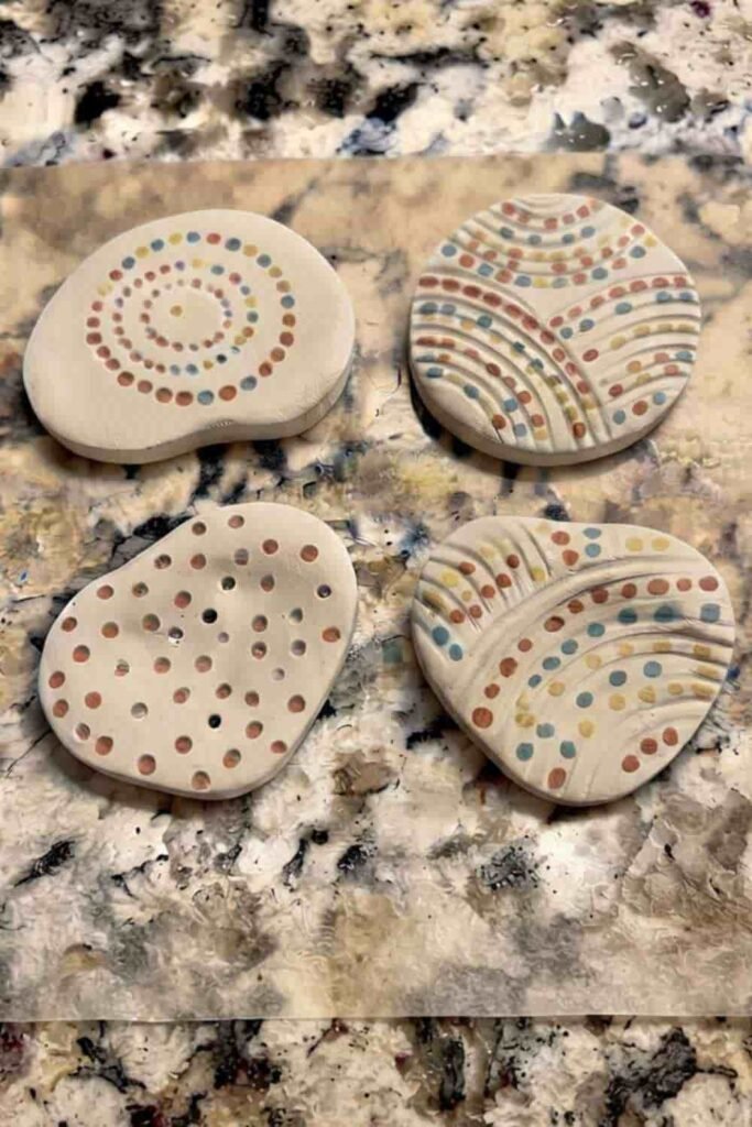 Air Dry Clay Coaster Set