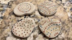 Air Dry Clay Coaster Set - featured