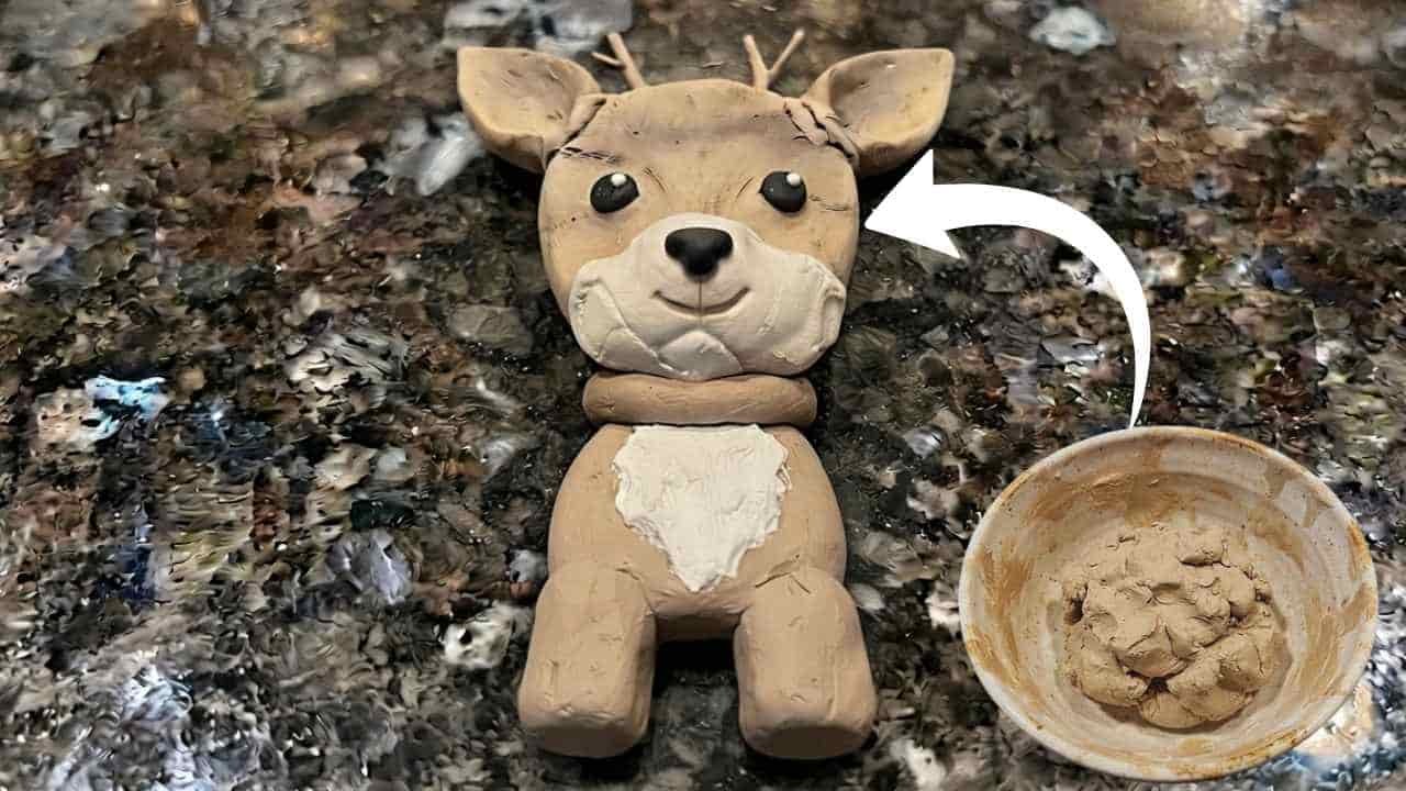 Air Dry Clay Deer Craft - featured