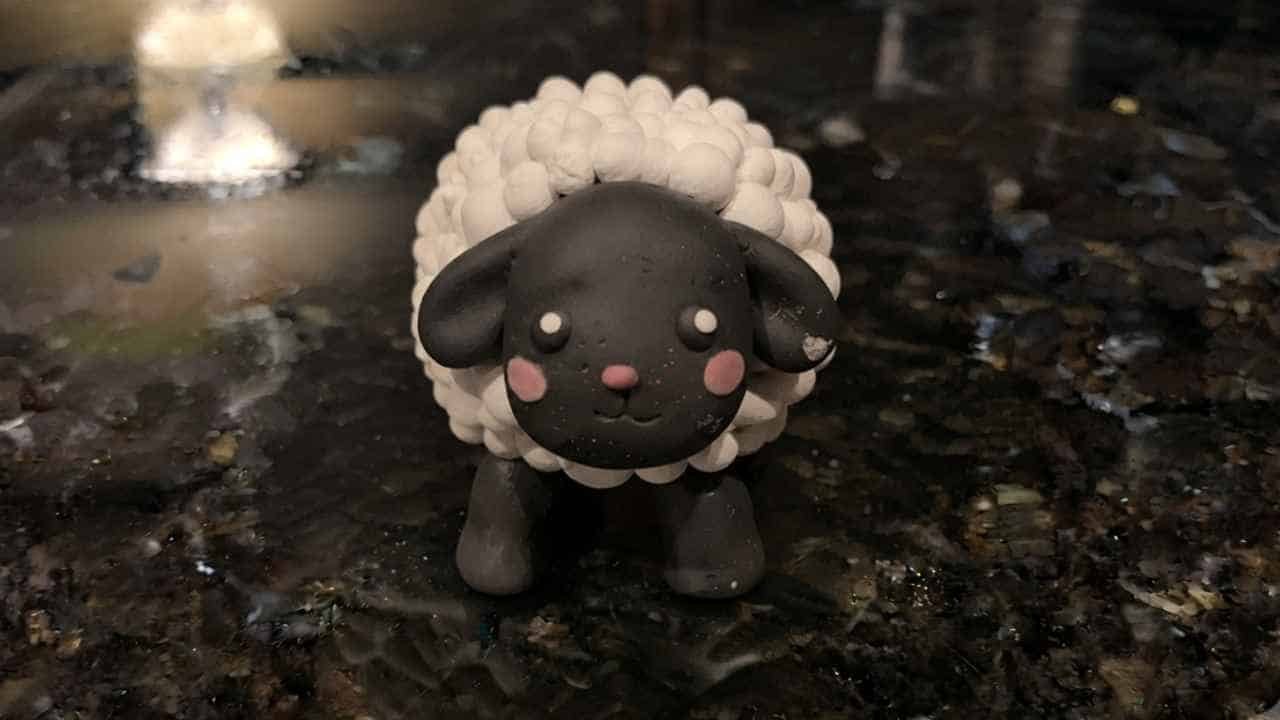 Air Dry Clay Sheep Craft - featured