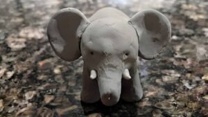 Air dry clay elephant craft - Featured