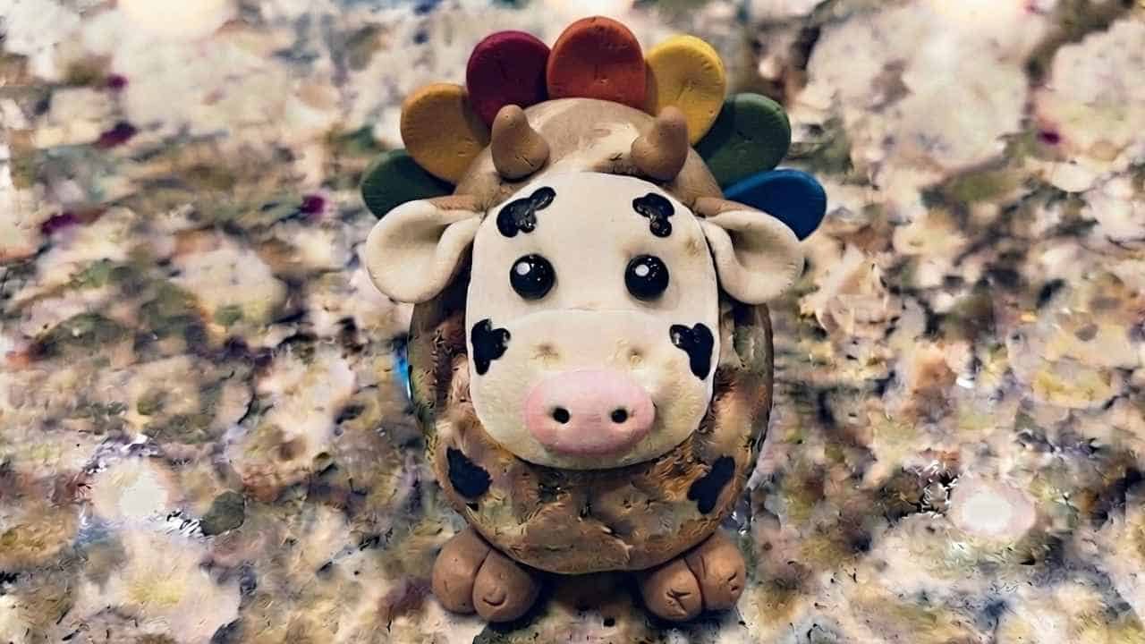 Cow Turkey Disguise Craft For KIDS Using Clay - Featured