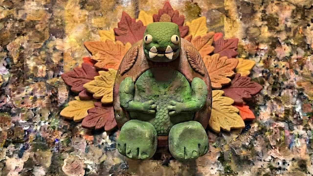 Disguise a Turkey as a Dinosaur clay craft - featured