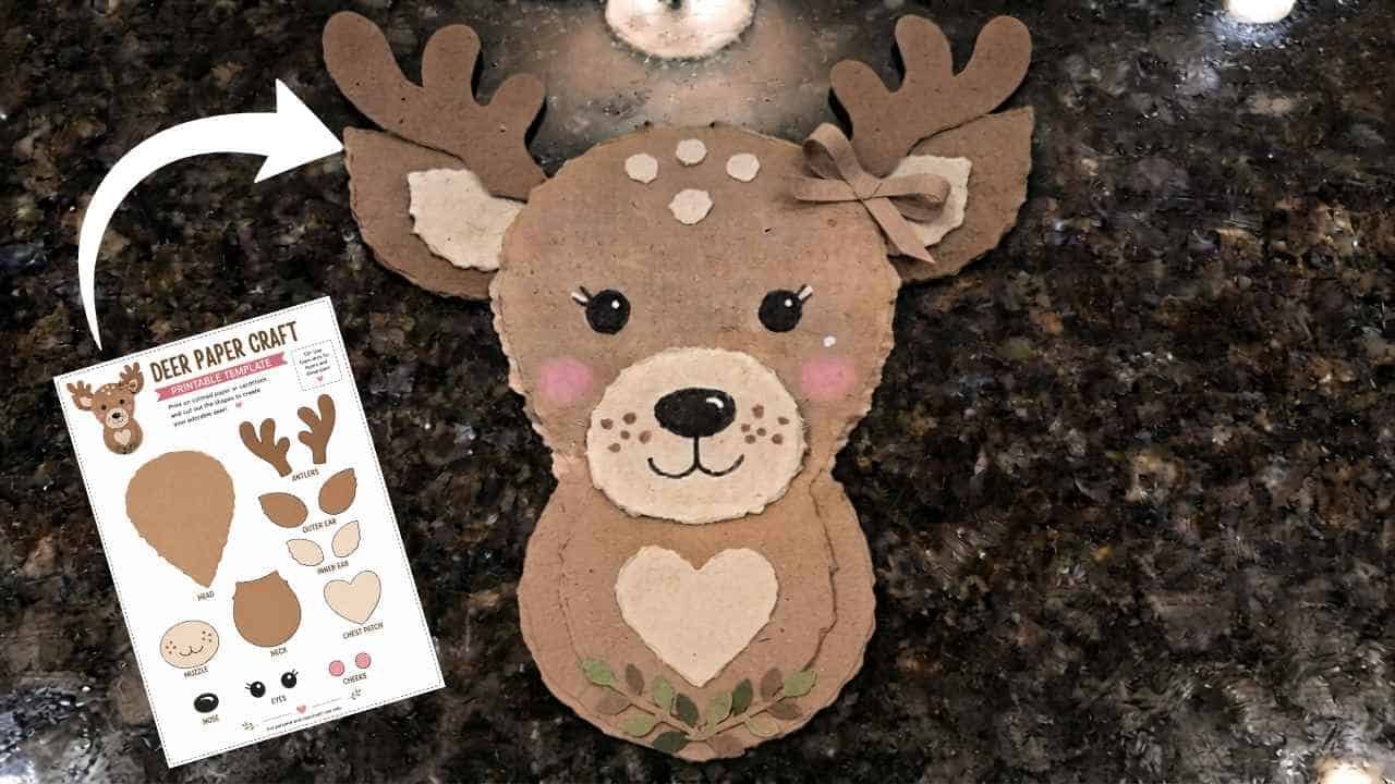 Paper Deer Craft - featured