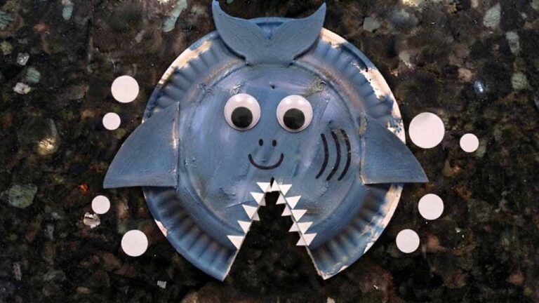 Paper Plate Shark Craft For Kids - featured