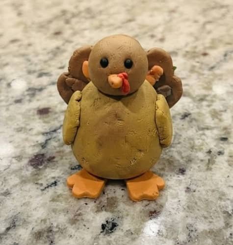 Step 2 - Give the Turkey Its Firefighter Face