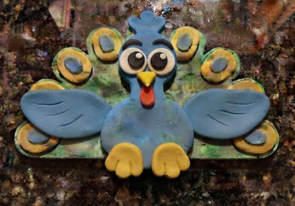 Turkey Disguise Peacock Clay Craft For Kids