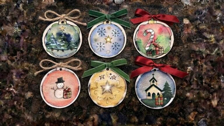 Watercolor Christmas Ornaments for Kids - featured