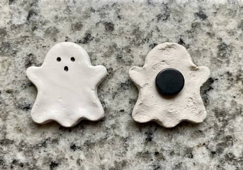 1. Spooky Ghost Clay Magnet